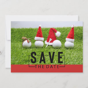 Golfballen met kerstmis kaart