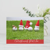Golfballen met kerstmis kaart (Staand voorkant)