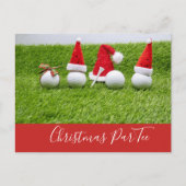 Golfballen met kerstuitnodiging voor kerstmis briefkaart (Voorkant)