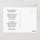 Golfballen met kerstuitnodiging voor kerstmis briefkaart (Achterkant)