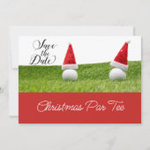 Golfballen met kerstuitnodiging voor kerstmis kaart (Voorkant)