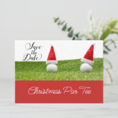 Golfballen met kerstuitnodiging voor kerstmis kaart (Staand voorkant)