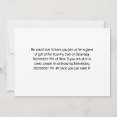 Golfballen met kerstuitnodiging voor kerstmis kaart (Achterkant)