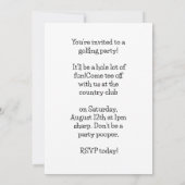 Golfballen met kerstuitnodiging voor kerstmis kaart (Achterkant)