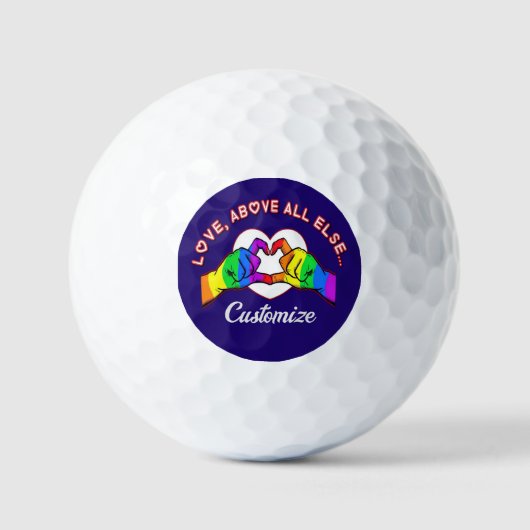 Golfballen met liefde boven alles (Voorkant)