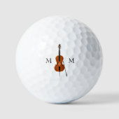 Golfballen met monogram cellodesign (Voorkant)