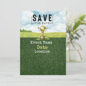 Golfballen met putter Bewaar de Datum Minimaal Kaart (Staand voorkant)