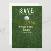 Golfballen met putter Bewaar de Datum Minimaal Kaart (Voorkant / Achterkant)