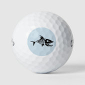 Golfballen met vis erop (Voorkant)