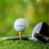 Golfballen Moderne Custom Finance Naam Blue Heart