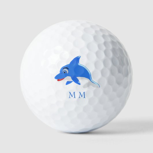 Golfballen Monogrammed Dolphin Design (Voorkant)