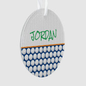 Golfballen NAAM Modern Golfen Kinder Kleurrijke Pl Ornament (voorkant)