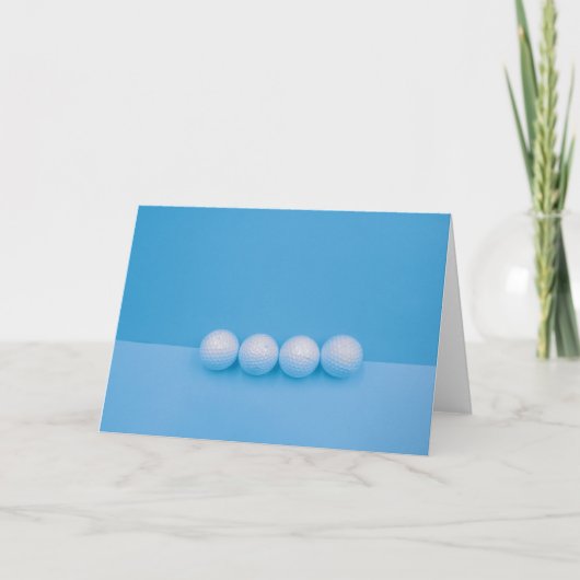 Golfballen op blauwe achtergrond kaart (Voorkant)