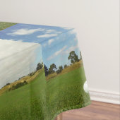 Golfballen op een rij naar de vlag, tafelkleed (Voorbeeld)