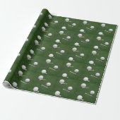 Golfballen op groen gras cadeaupapier (Uitgerold)
