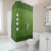 Golfballen op groen gras douchegordijn (In situ)