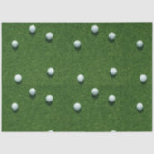 Golfballen op groene gras achtergrond tissuepapier (Voorkant)