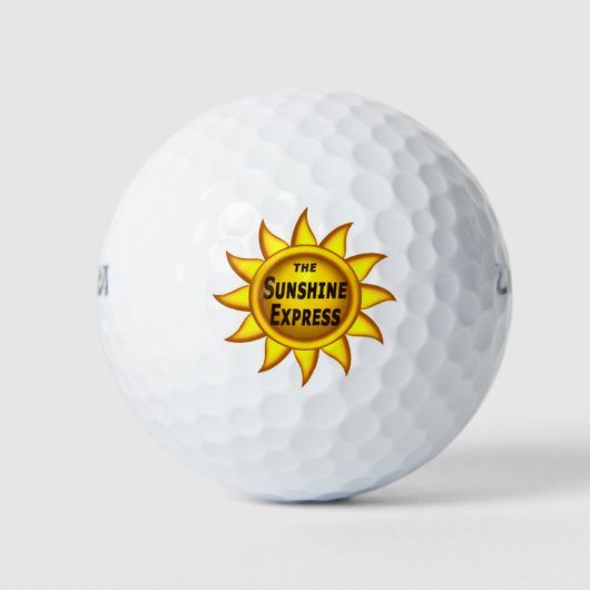 Golfballen op maat - The Sunshine Express logo (Voorkant)