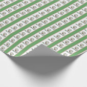 Golfballen op Tee Sage Tan en Wit Cadeaupapier (Hoek)