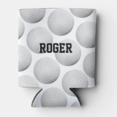 Golfballen Patroon | Naam speler Blikjeskoeler (Voorkant)