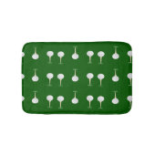 Golfballen patroon op groen badmat (Voorkant)