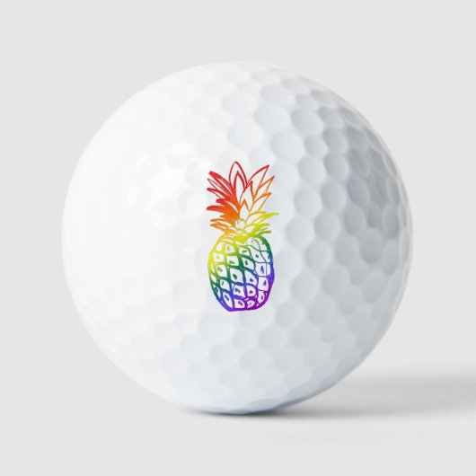 Golfballen regenboog ananas (Voorkant)