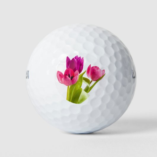 Golfballen Roze Groene Bloem Design Art (Voorkant)