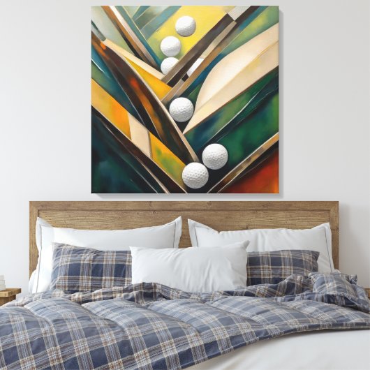 Golfballen schilderen - Canvas Art Print (Insitu (Slaapkamer))