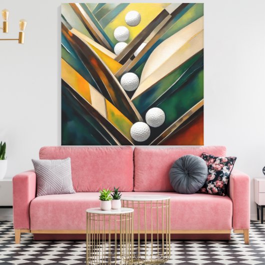 Golfballen schilderen - Canvas Art Print (Insitu (Woonkamer))