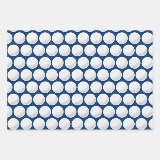 Golfballen T - shirts Dimples Modern Golfplezier Inpakpapier Vel (Voorkant 3)