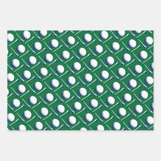 Golfballen T - shirts Dimples Modern Golfplezier Inpakpapier Vel (Voorkant)