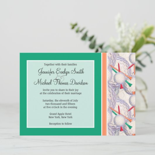 Golfballen & T - shirts Patroon Kaart (Staand voorkant)