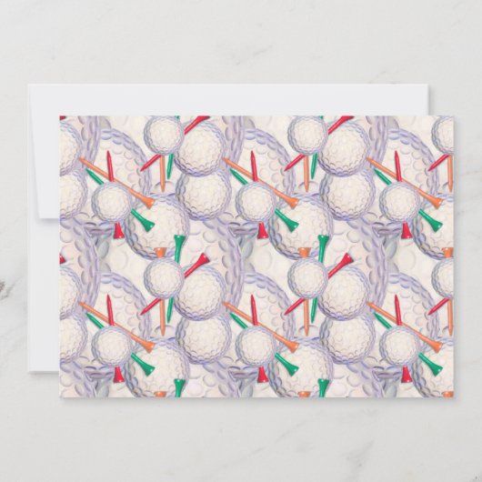 Golfballen & T - shirts Patroon Kaart (Achterkant)