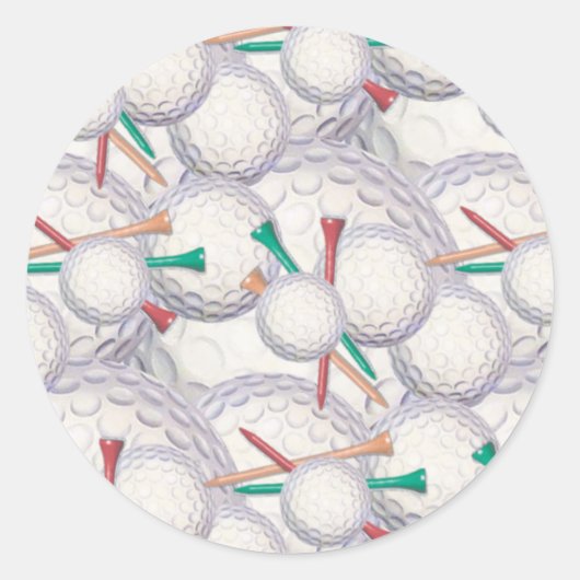 Golfballen & T - shirts Stickers (Voorkant)