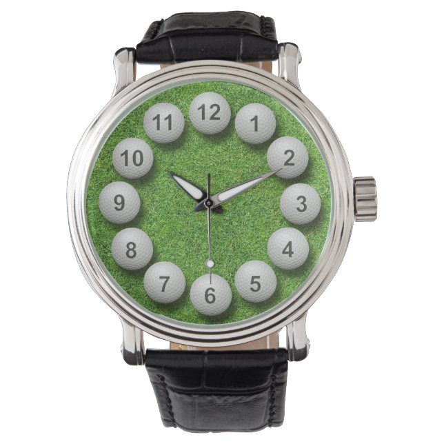 Golfballen Tijdstuk Horloge (Voorkant)
