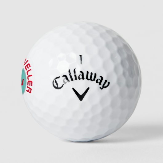 golfballen voor golfer - rode logo (Logo)