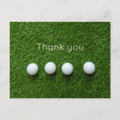 Golfballen zijn op groen gras Bedankt kaart (Voorkant)