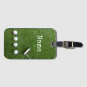 Golfballen zijn op groen gras welkom bij golfer's bagagelabel (Voorkant (horizontaal))
