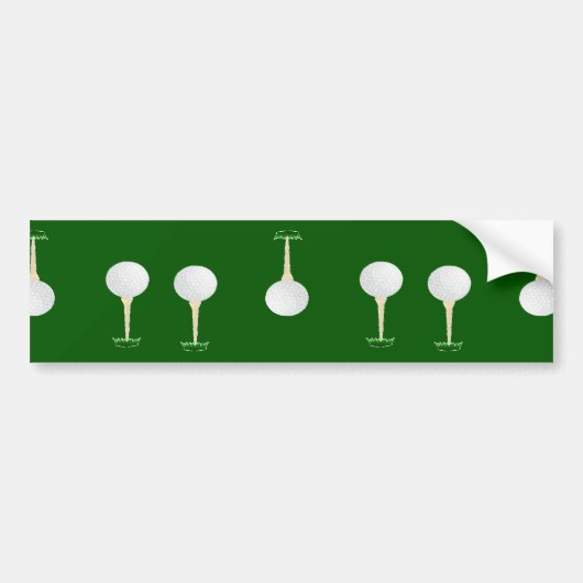 Golfballetpatroon op groen bumpersticker (Voorkant)