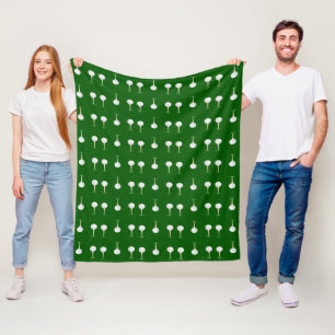 Golfballetpatroon op groen fleece deken