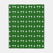 Golfballetpatroon op groen fleece deken (Voorkant)