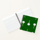 Golfballetpatroon op groen notitieboek (Binnen)