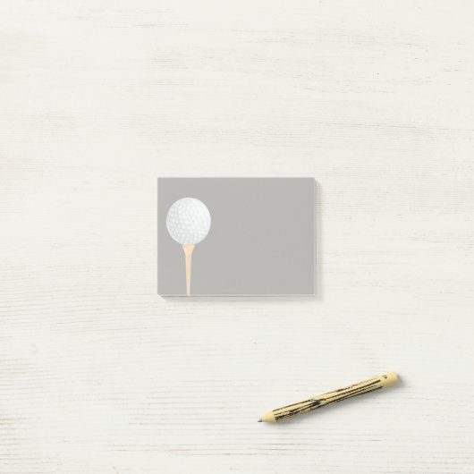golfballonontwerpartikel met grijs teken post-it® notes (Op bureau)