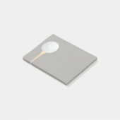golfballonontwerpartikel met grijs teken post-it® notes (Schuin)
