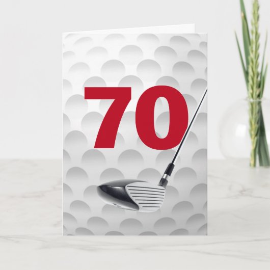 Golfbalontwerp voor 70e verjaardag kaart (Voorkant)