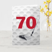 Golfbalontwerp voor 70e verjaardag kaart (Gele Bloem)