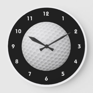 Golfbalontwerpwandklok Grote Klok