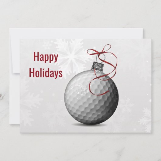 golfbalornament Kerstkaarten Feestdagenkaart (Voorkant)