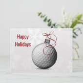 golfbalornament Kerstkaarten Feestdagenkaart (Staand voorkant)