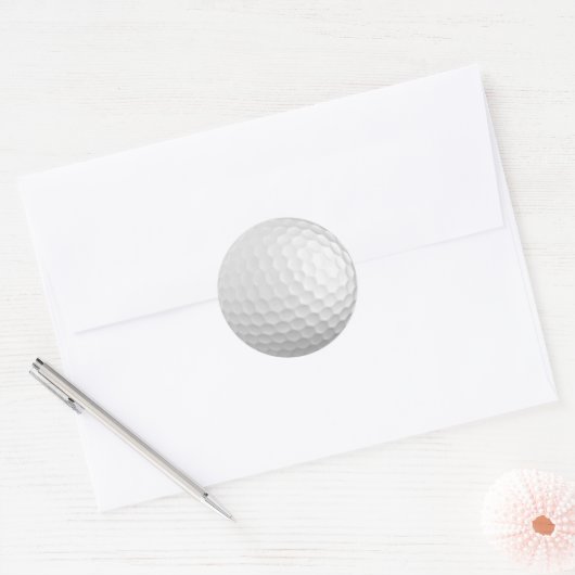 Golfbalstickers Ronde Sticker (Envelop)